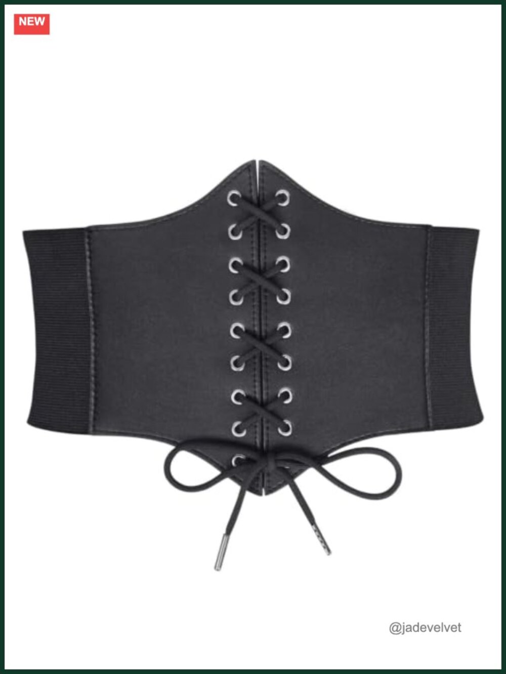 Lace-Up Corset Waist Belt Elastic Wide Waspie Costume Accessory